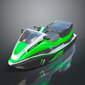 Green Hydrosport Jet Ski With Modern Sleek Design Streamlined Body And Solar Panel