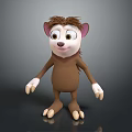 Cartoon Hedgehog Game Character With Big Eyes Brown Body And Clawed Limbs