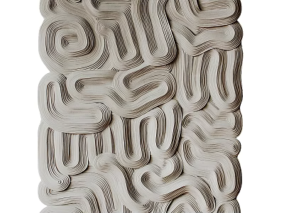 Decorative Photo Frame With Modern Abstract Curved Textured Design For Home Decor 3d model