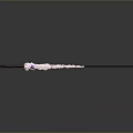 Ornate Samurai Sword With Purple Blade And Detailed Pink Floral Decorations