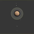 Delicious Hamburger On Transparent Plate With Floating Small Spheres And Reflection On Dark Background