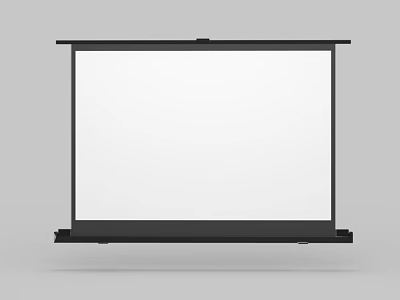 Projection Monitoring System With White Projection Screen For Home Office Security 3d model