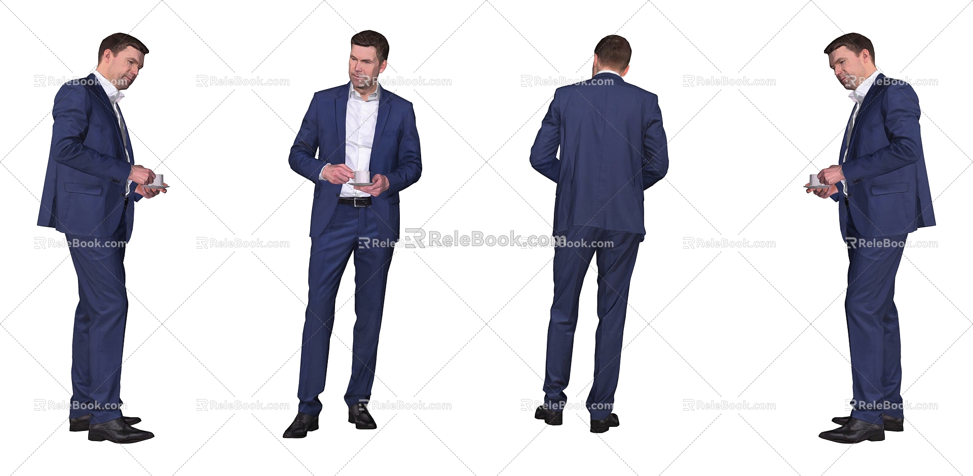 Business Male Office Figure Standing Men Suit Men model