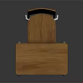 Sturdy Wooden Desk And Chair Set With Metal Legs For Home Office Furniture