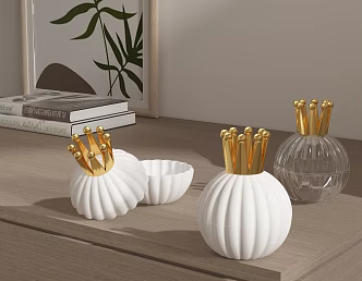 Ceramic jewelry box crown 3d model