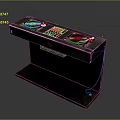 Black DJ Mixer Stand With Turntables Control Buttons And Stable Metal Base
