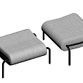 Shoe Changing Stool Low Stool 3d model