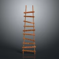 Wooden Multi Tier Ladder Shelf For Home Storage And Decorative Use
