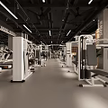 Modern Fitness Gym Interior With Various Strength Training Equipment And Open Workout Space