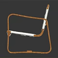 Modern Wooden Frame Chair With White Woven Seat Backrest And Armrests