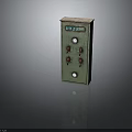 Vintage Green Electrical Control Cabinet With Meters And Toggle Switches Design