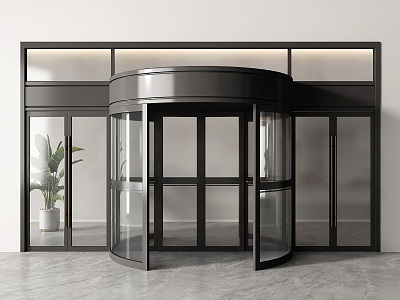 Modern revolving door hotel door glass revolving door revolving door glass door 3d model