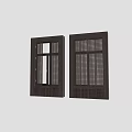 Modern Wooden Window And Door With Lattice Panel Design For Interior