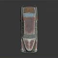 Vintage Rusty Classic Car with Pink Beige Patina and Retro Design