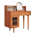 Wooden Vanity Design With Mirror Drawer Glass Door Cabinet And Metal Legs