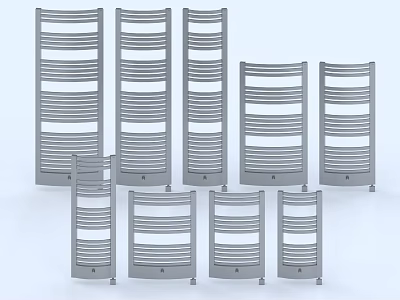 Bathroom Accessories Modern Heated Towel Rails In Various Sizes And Designs 3d model