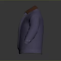 Stylish Purple Jacket With Brown Collar Long Sleeves Front Zipper And Chest Logo
