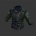 Black Leather Tactical Jacket With Metal Rivets Buckles And Straps Design