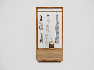 Coat Rack New Chinese Style Coat Rack Hanger Coat Rack 3d model