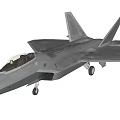Silver Stealth Fighter Jet With Cockpit Wings Tail And Landing Gear On Orange Background