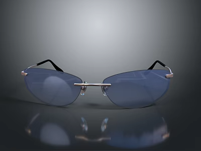 Modern Fashion Sunglasses With Metal Frame And Dark Lenses For Stylish Look 3d model