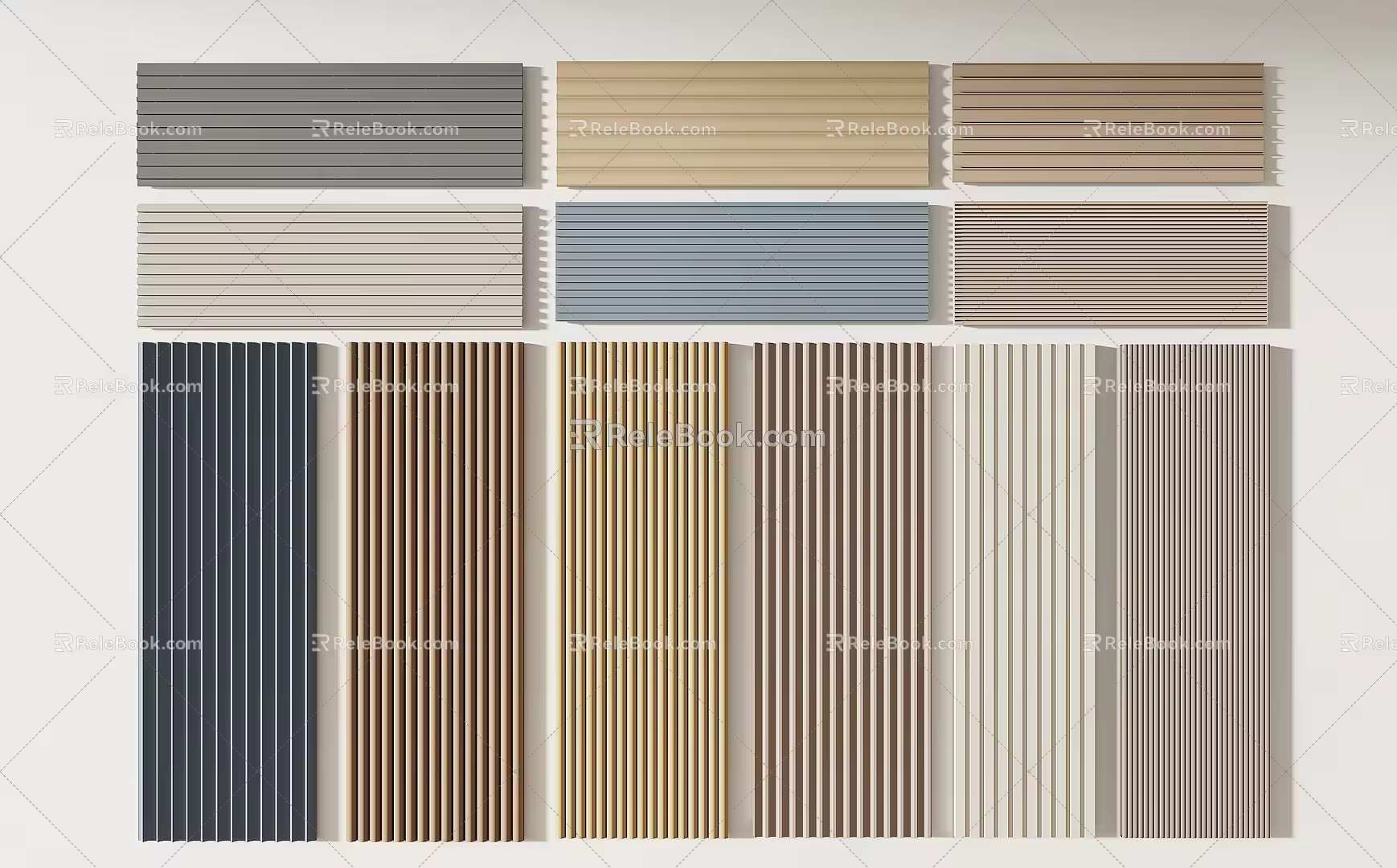 Modern wall panel 3d model