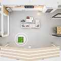 Elegant Modern Aluminum Home Showroom Interior With Furniture Display And Decor Elements