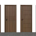 Modern Wooden Hinged Doors Showcasing Diverse Panel Patterns And Glass Panel Design Option 3d model