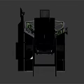 Modern console ship console rudder sci-fi operating cabin spacecraft console 3d model