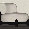 Modern Minimalist Off White Upholstered Leisure Chair With Dark Wooden Legs And Sleek Lines