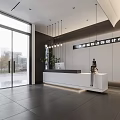Modern Lounge Area Interior Design With Red Accent Wall Blue Lighting And Black Sculpture