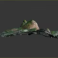 Detailed Colorful Natural Terrain With Green And Orange Textured Surface Features