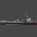 Powerful Naval Battleship Weapon Featuring Main Turrets and Military Deck Structure