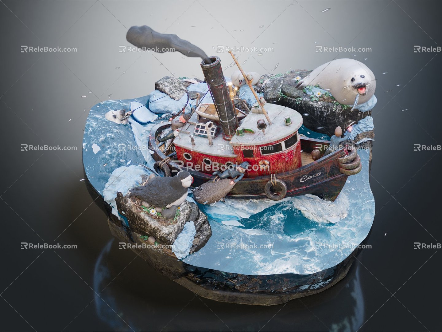 Industrial LOFT ship icebreaker 3d model