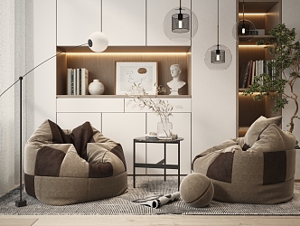 Modern Casual Sofa Combination Single Sofa Leisure Chair 3d model