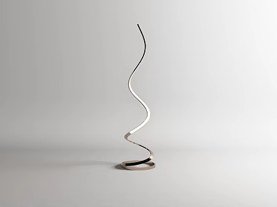 Modern Spiral Metal Floor Lamp With Minimalist Design For Home Decor 3d model