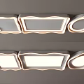 Modern Home Interior Flush Mount Ceiling Lights Featuring Square Rectangular Circular LED Ambient Lighting