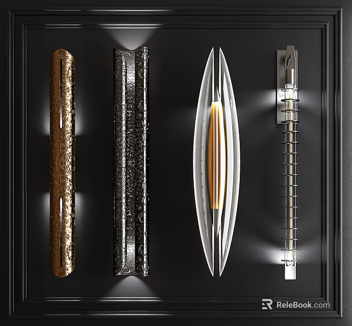 Stylish Contemporary Wall Lamps With Diverse Designs And Quality Materials For Home 3d model 