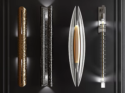 Stylish Contemporary Wall Lamps With Diverse Designs And Quality Materials For Home 3d model
