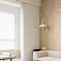 Minimalist Modern Living And Dining Room Interior With Wooden Furniture Sofa And Pendant Light