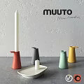 MUTO New Nordic Colorful Candle Holders With White Candle And Tray