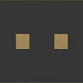 Modern Black And White Electronic Speakers With Gold Trim And Compact Design
