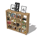 Modern Bookshelf Solid Wood Bookshelf 3d model