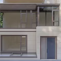 Modern Two Story Villa Balcony Design With Glass Windows And Outdoor Space
