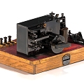 Morse code Morse telegraph industrial equipment transmitter 3d model