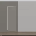 Modern Interior Swing Door Design With White Finish And Sleek Metal Handle For Home
