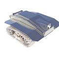 Smart Machine Featuring Tracked Chassis Silver Body And Top Sensor Unit 3d model