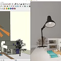 Commercial Equipment Modern Black Desk Lamp For Architectural Model Lighting