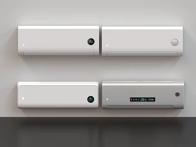 Modern Wall Mounted Air Conditioners 3d model Modern Wall Mounted Air Conditioners 3d model