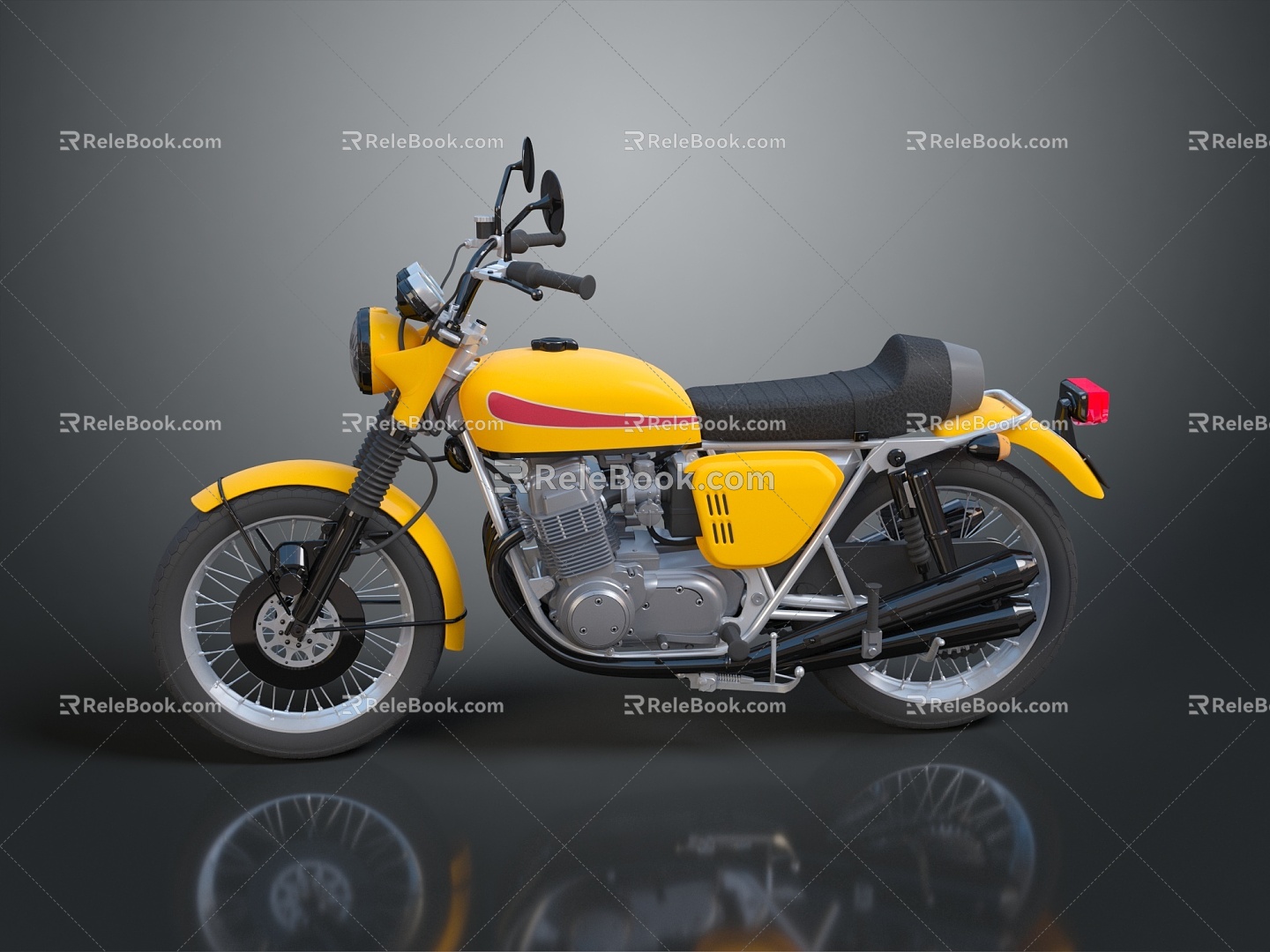 Motorcycle Two-wheeled Motorcycle Cross-country Motorcycle Road Race Motorcycle Motor Vehicle Transport 3d model